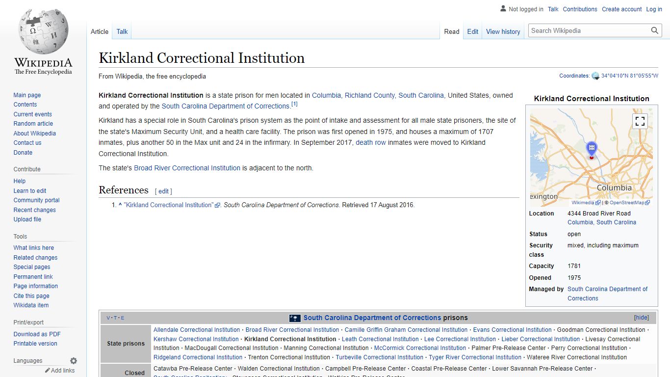 Kirkland Correctional Institution - Wikipedia